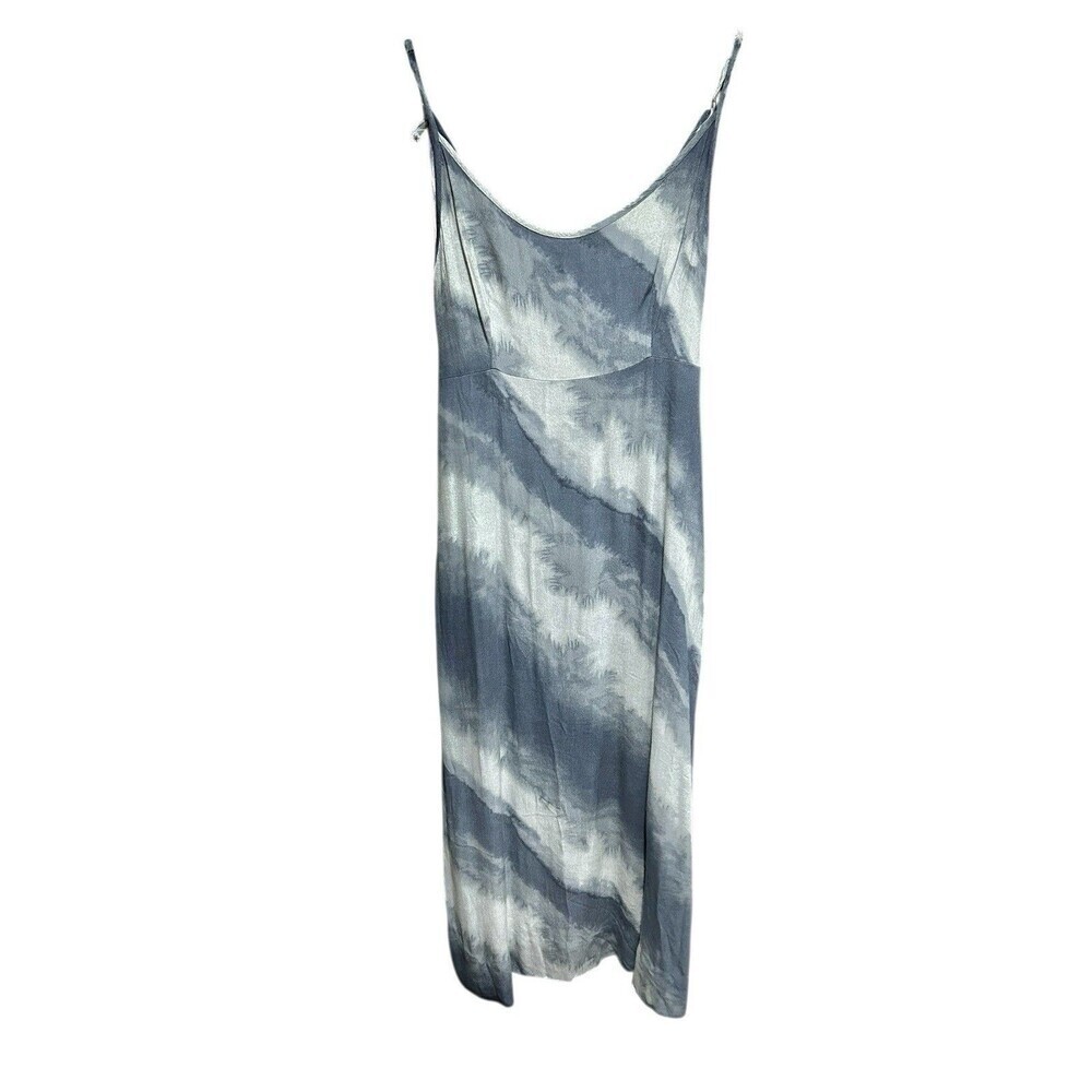 Vintage Nina Piccalino Dress Maxi Sundress Tiedye Blue 90s Y2K Spaghetti Strap